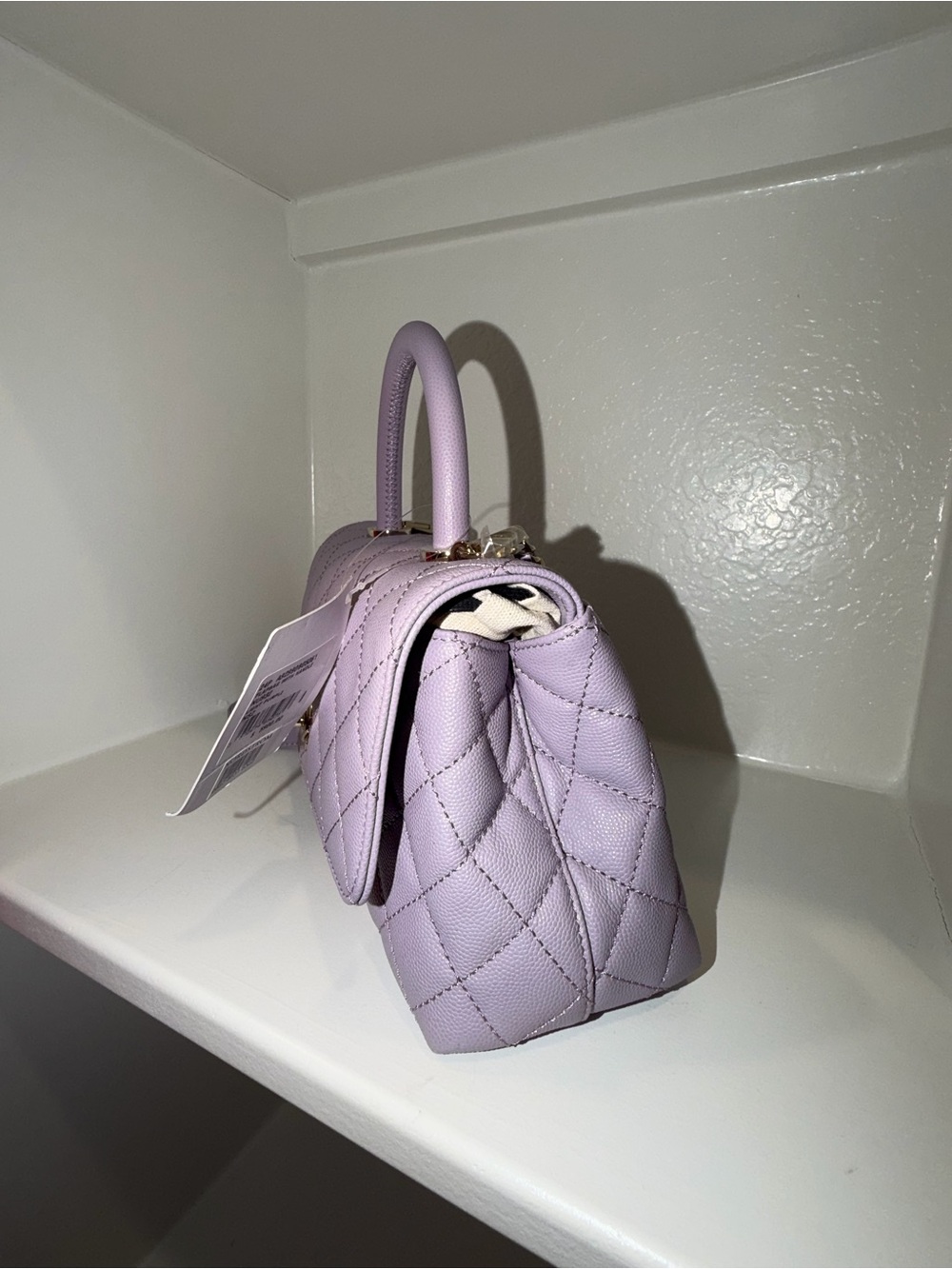 CHANEL Quilted Top-Handle Mini Bag in Lavender - Picture 5 of 5